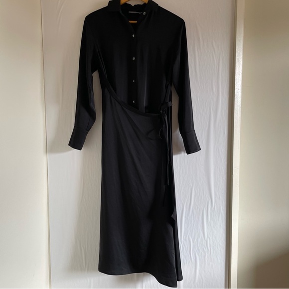 Vince Dresses & Skirts - Vince Black Long Sleeve Wrap Dress Long Sleeve Size 4